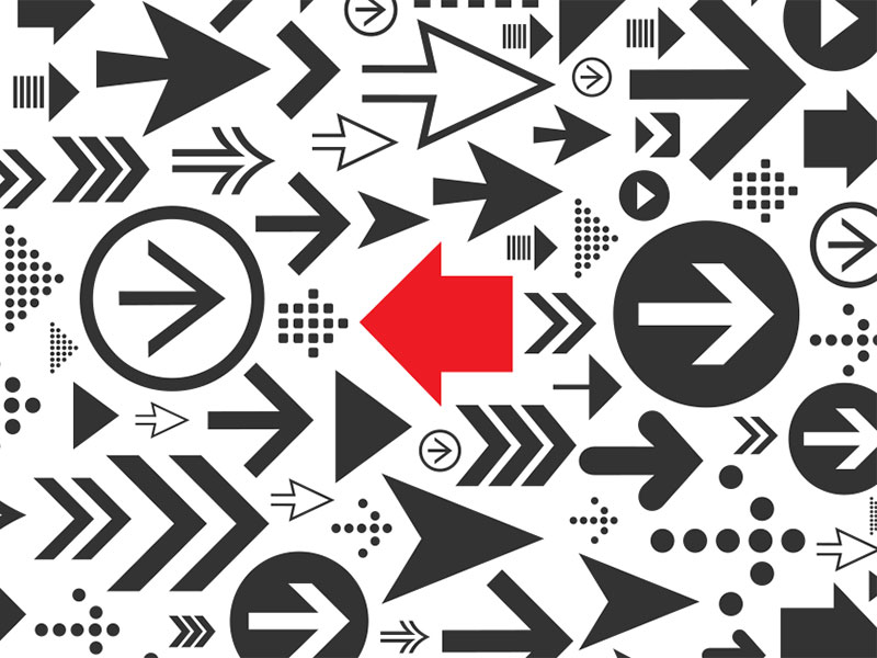 Background of arrows BACKWARD