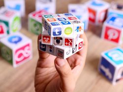 Social media puzzle cube