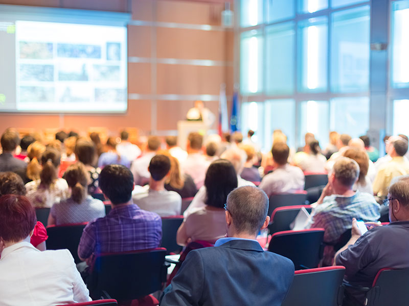 Business Conference and Presentation Audience at the conference hall