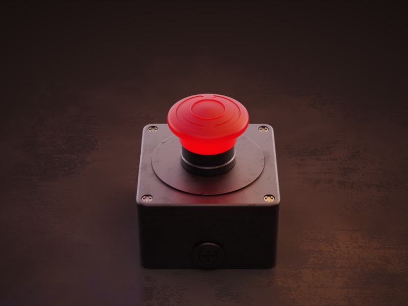 red emergency button