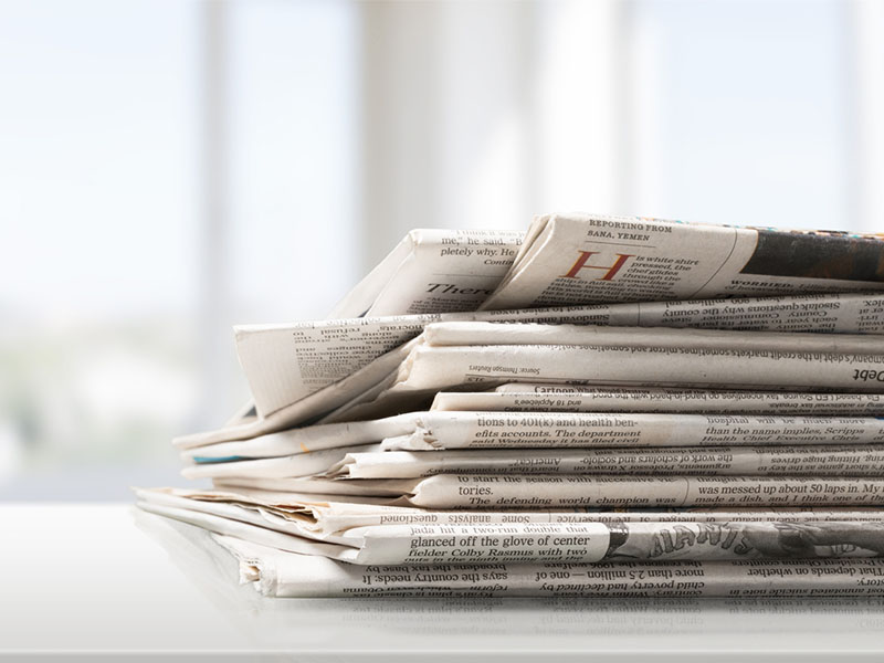 stack of newspapers