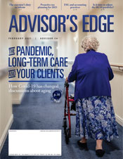Advisor's Edge cover February 2021