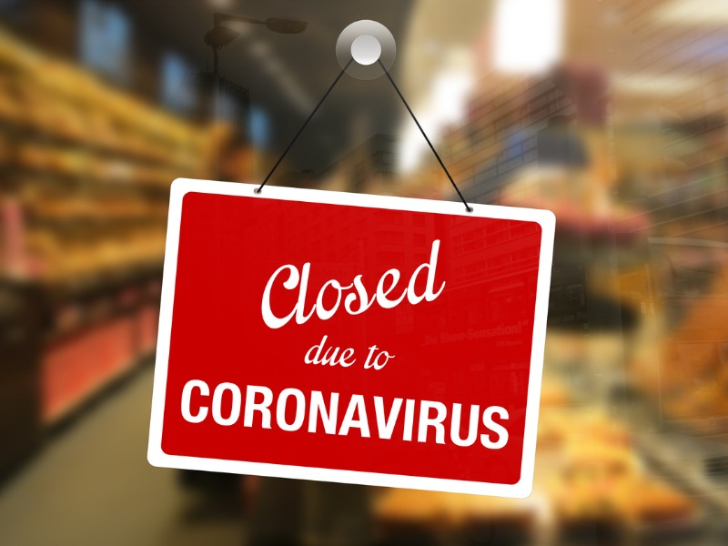 Closed business coronavirus covid-19 crisis recession unemployment