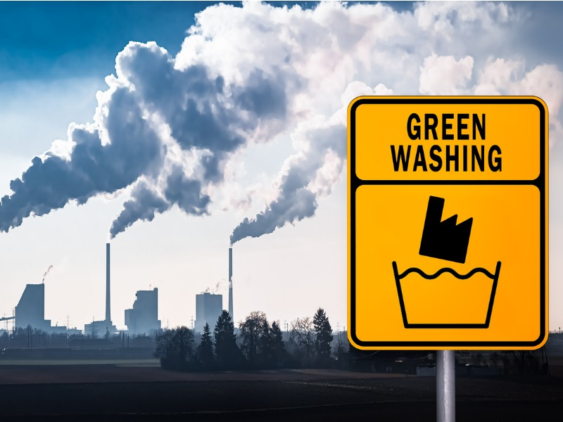 Greenwashing Concept stock photo