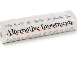 Rolled newspaper with the headline Alternative Investments