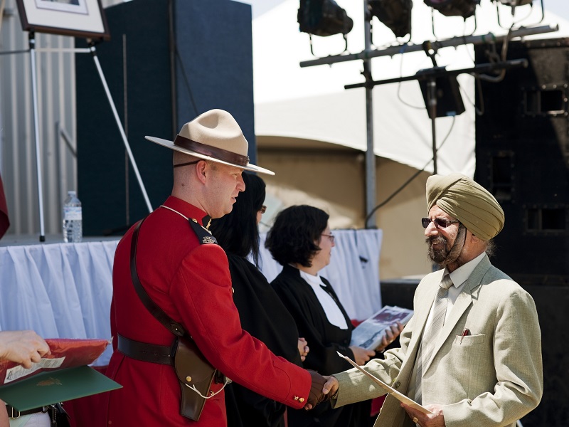 Canada Day Swearing-in Ceremony for New Citizens stock photo